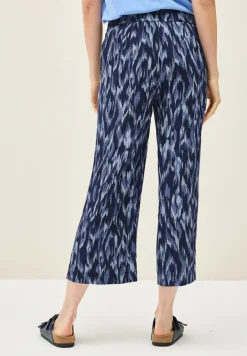 Gemusterte Wide Leg Hose