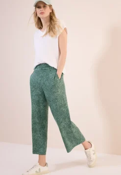 Gemusterte Wide Leg Hose