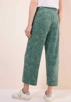 Gemusterte Wide Leg Hose
