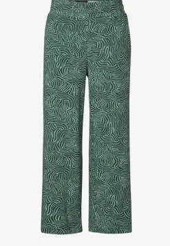 Gemusterte Wide Leg Hose