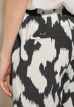 Gemusterte Wide Leg Hose