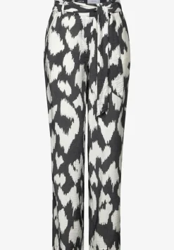 Gemusterte Wide Leg Hose