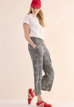 Gemusterte Wide Leg Hose