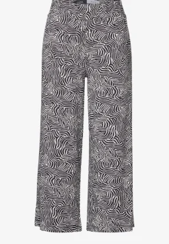 Gemusterte Wide Leg Hose