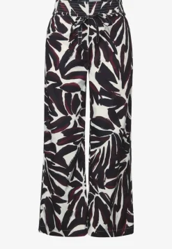 Gemusterte Wide Leg Hose