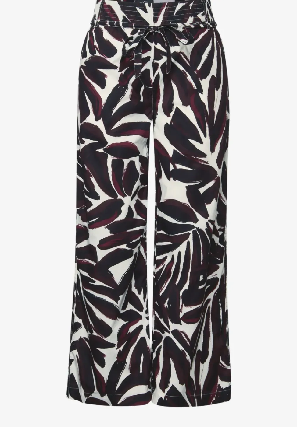 Gemusterte Wide Leg Hose