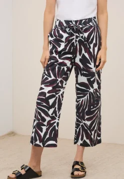 Gemusterte Wide Leg Hose