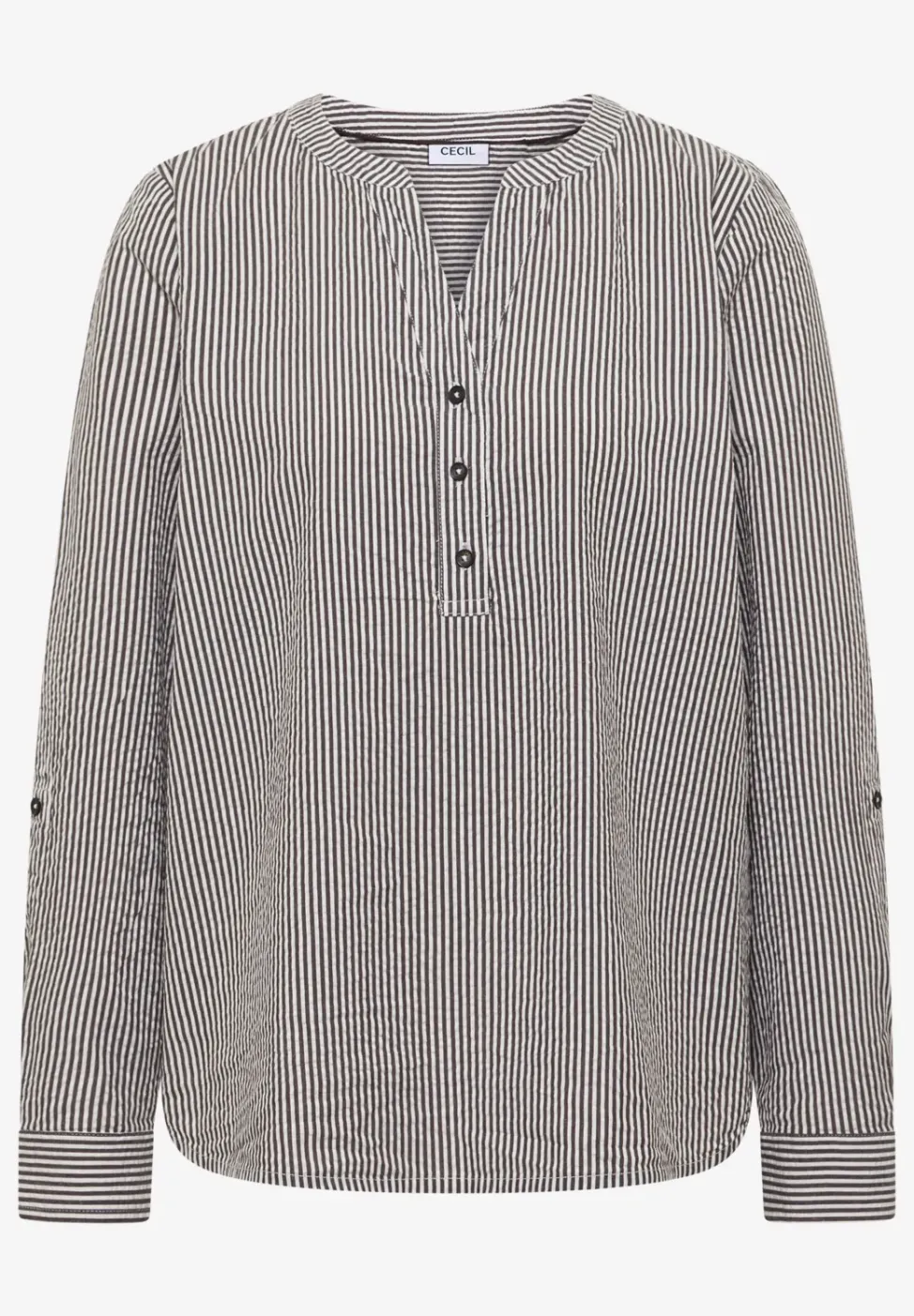 Gestreifte Seersucker Bluse