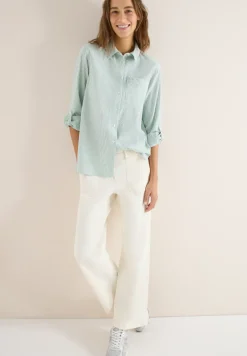 Gestreifte Seersucker Bluse