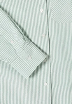 Gestreifte Seersucker Bluse