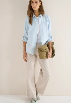 Gestreifte Seersucker Bluse