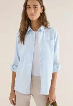 Gestreifte Seersucker Bluse