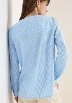 Gestreifte Seersucker Bluse