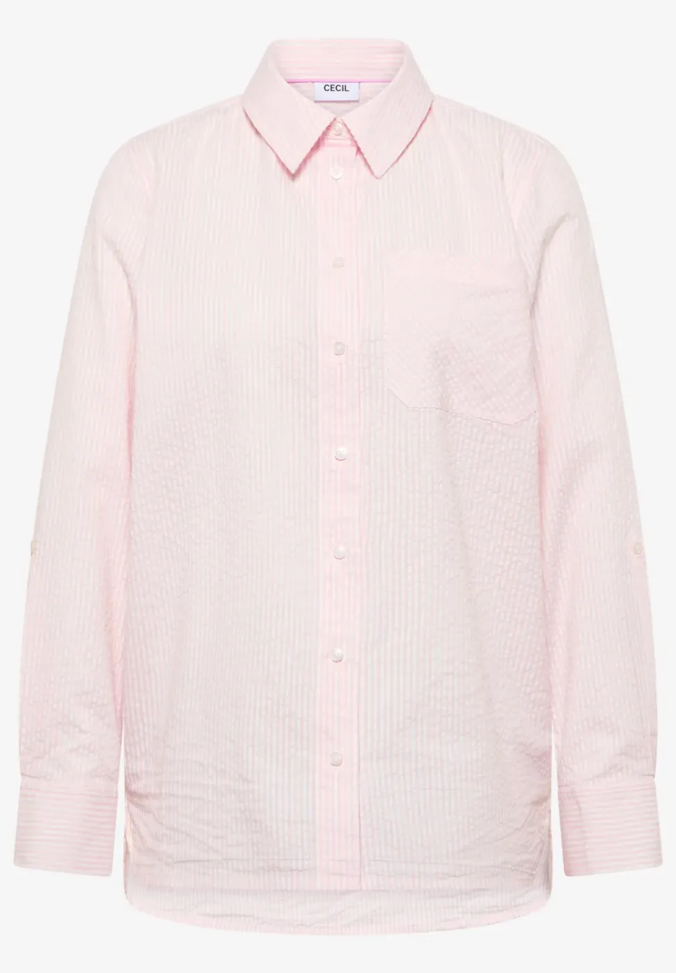 Gestreifte Seersucker Bluse