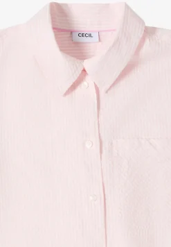 Gestreifte Seersucker Bluse