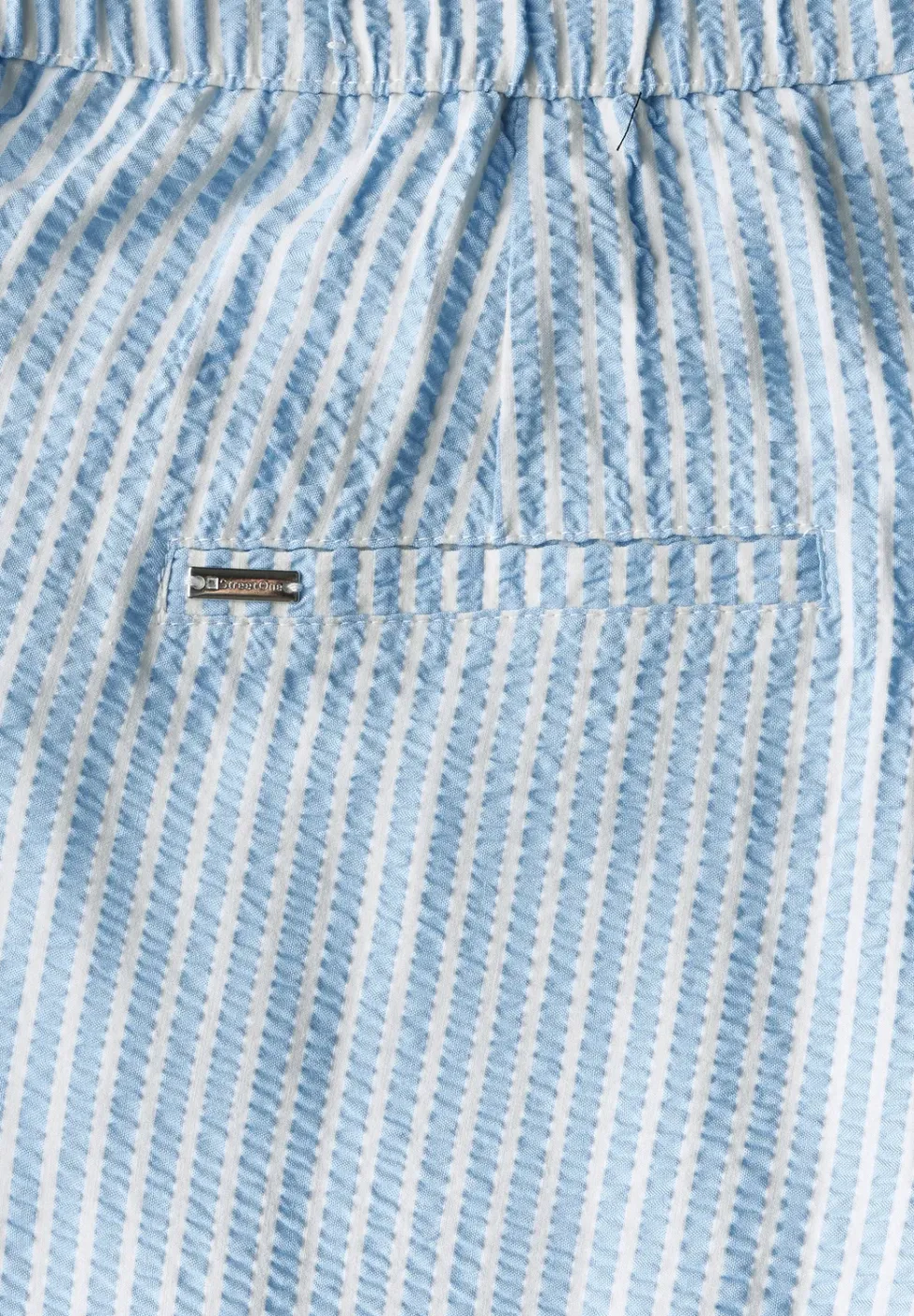 Gestreifte Seersucker Hose