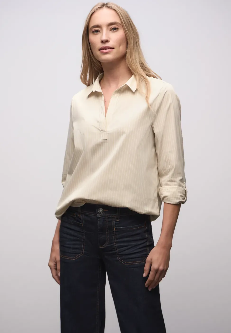 Gestreifte Business Bluse