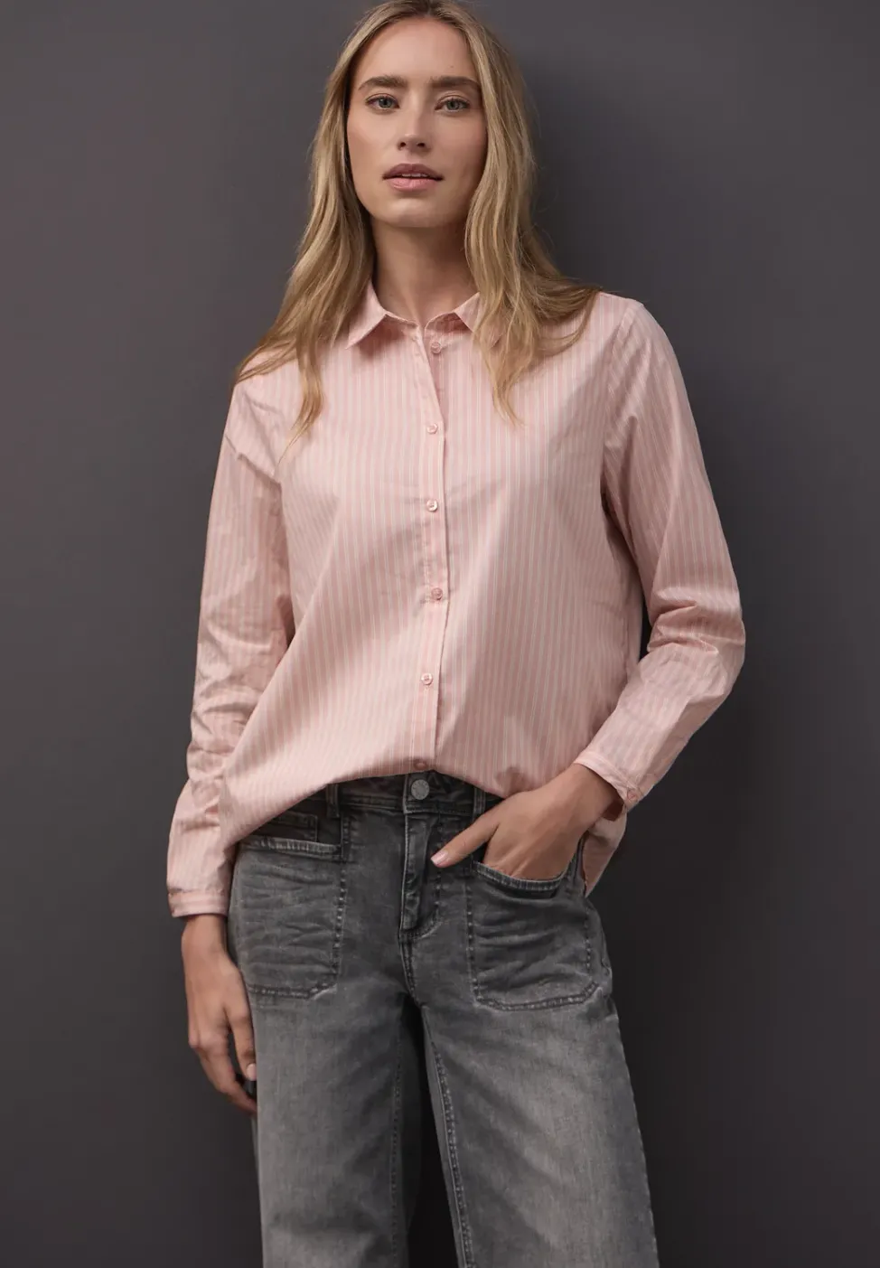 Gestreifte Business Bluse