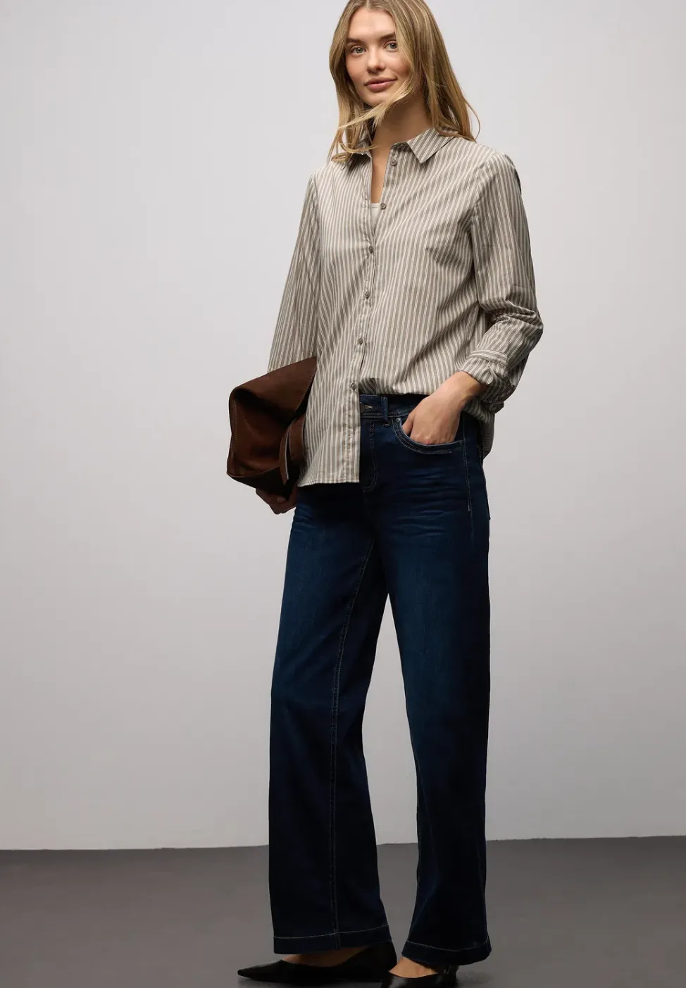 Gestreifte Business Bluse