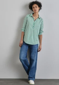 Gestreifte Business-Bluse