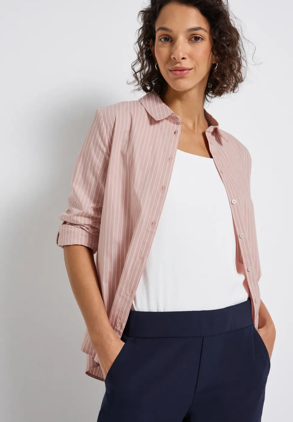Gestreifte Business Bluse