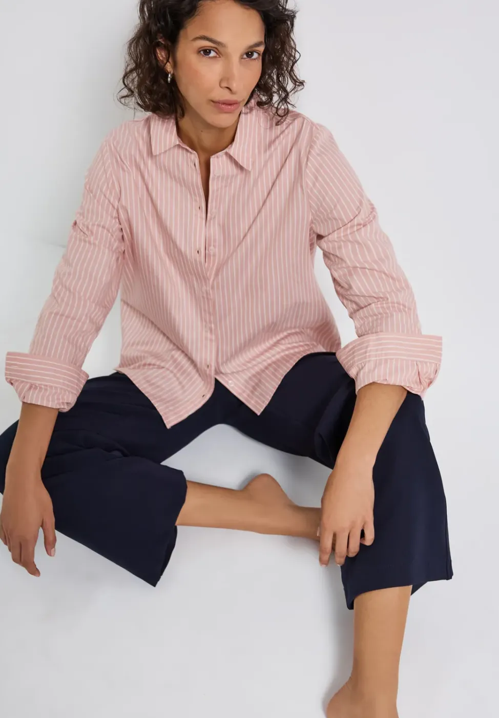 Gestreifte Business Bluse