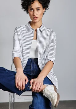 Gestreifte Business Bluse