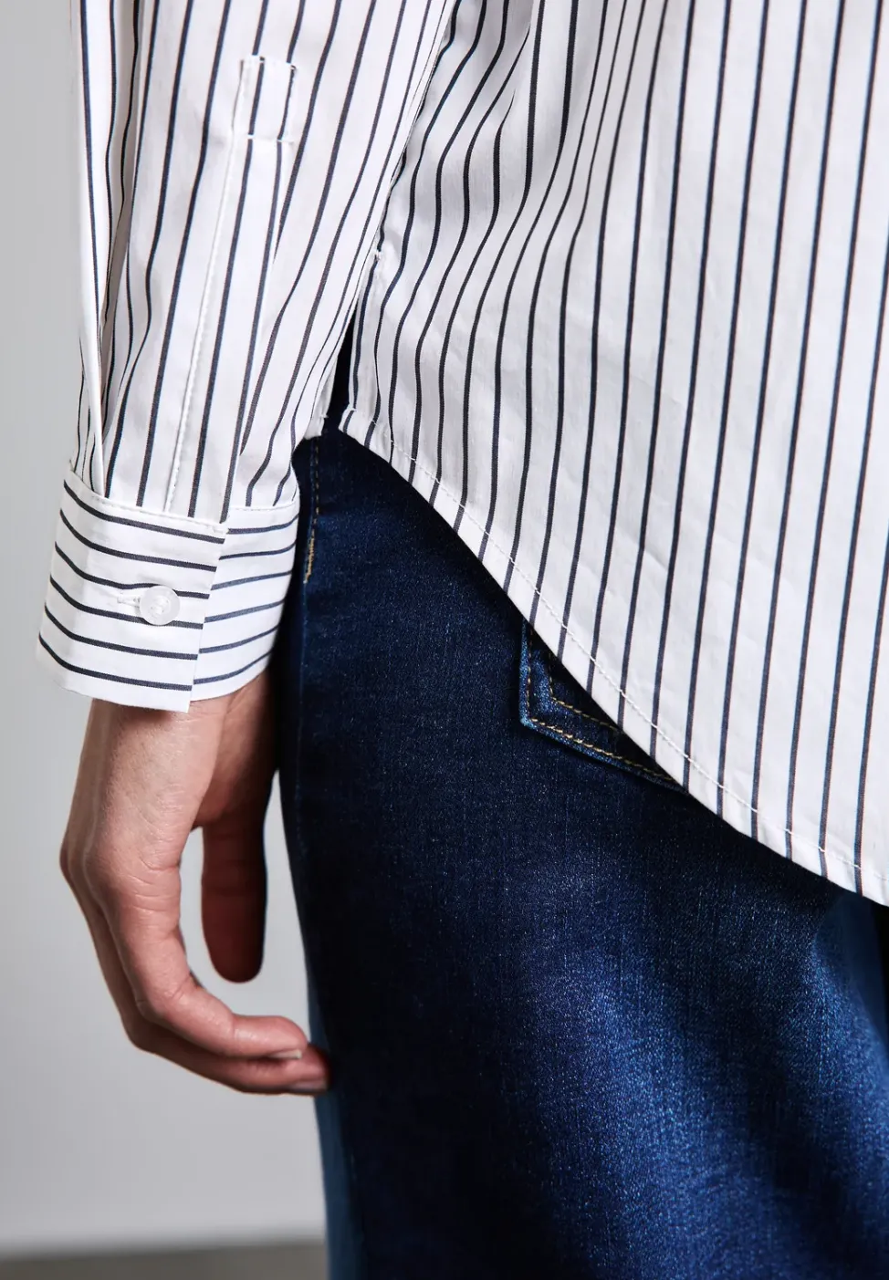 Gestreifte Business Bluse