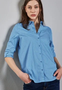 Gestreifte Business Bluse