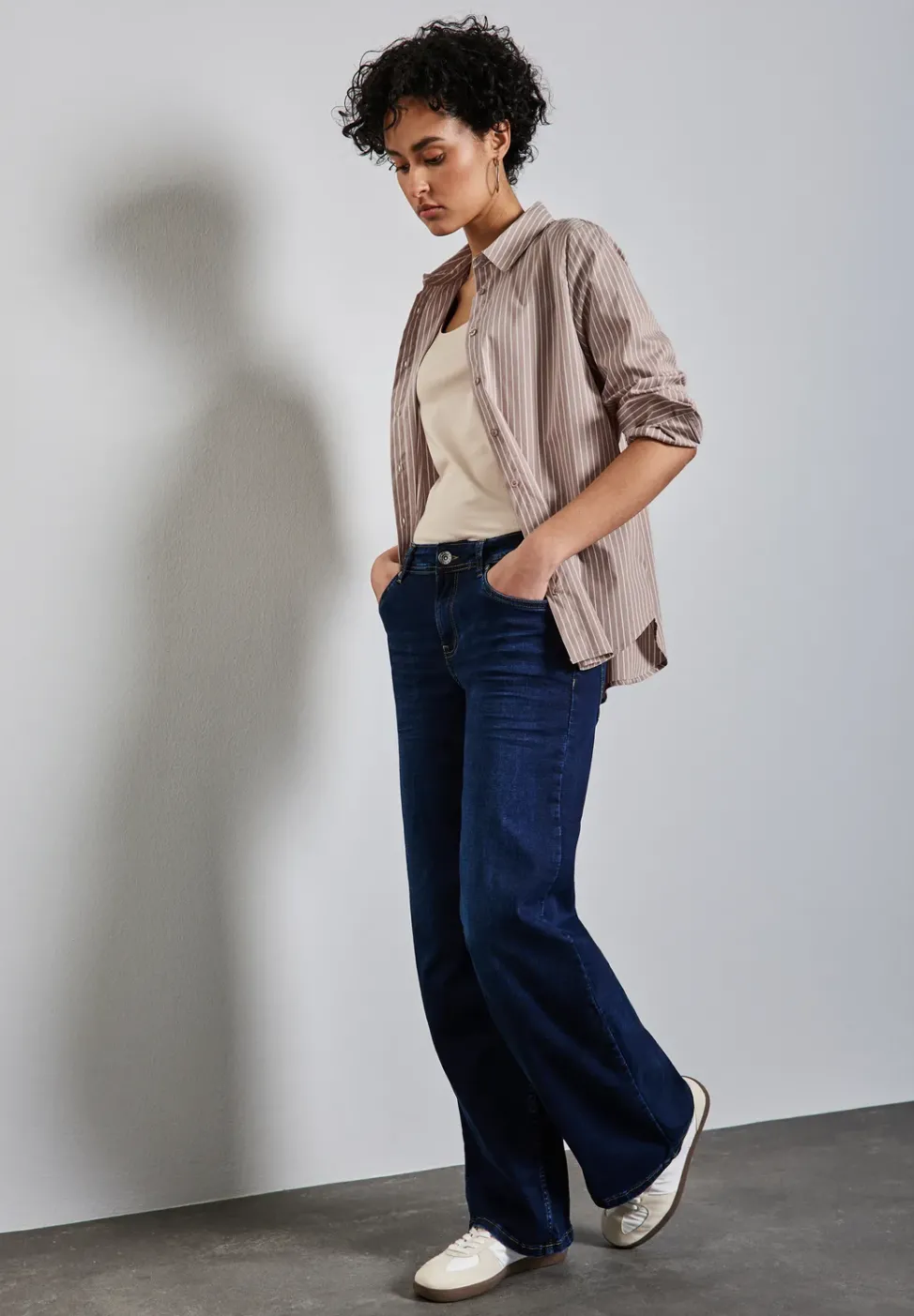 Gestreifte Business Bluse