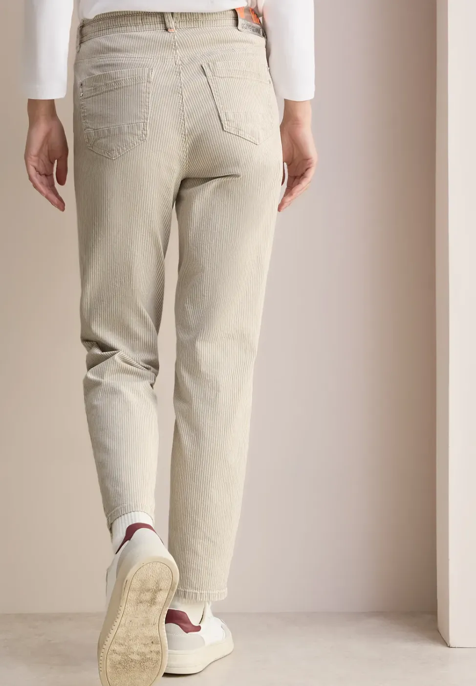 Gestreifte Casual Fit Jeans