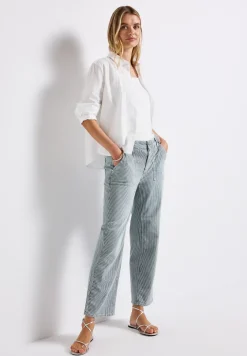 Gestreifte Jeans
