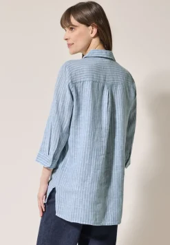 Gestreifte Leinenbluse