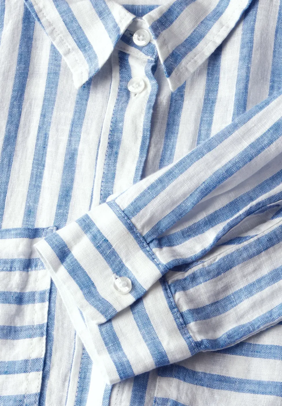 Gestreifte Leinenhemdbluse