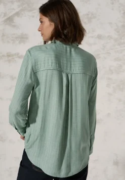 Gestreifte Melange-Bluse