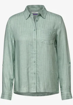 Gestreifte Melange-Bluse