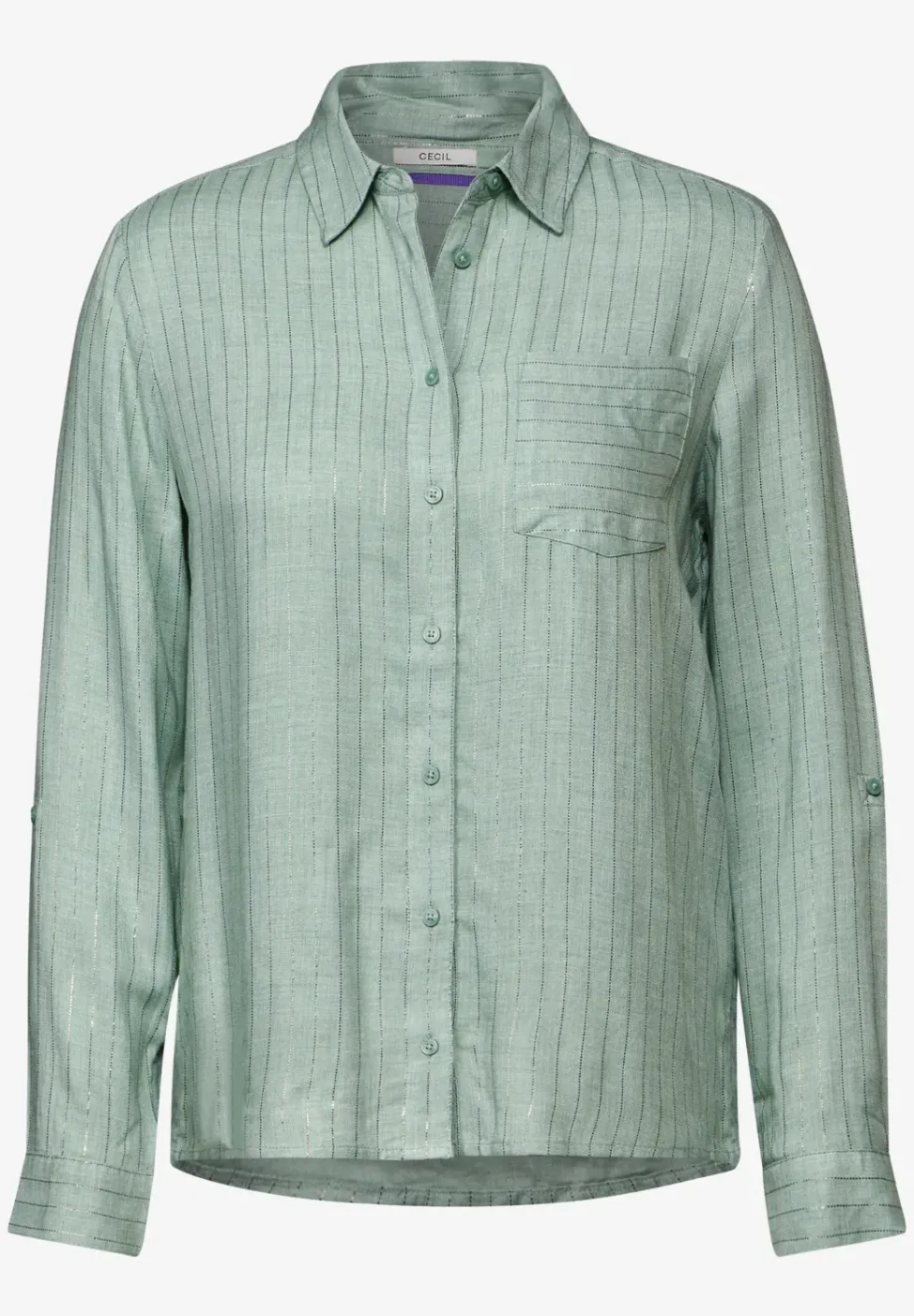 Gestreifte Melange-Bluse