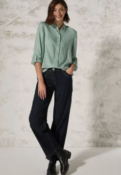 Gestreifte Melange-Bluse