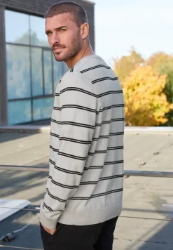Gestreifter Basic Pullover