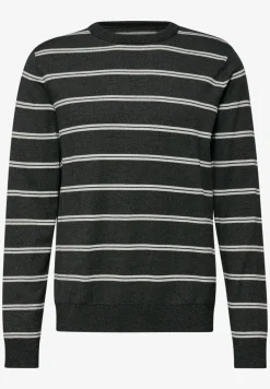 Gestreifter Basic Pullover