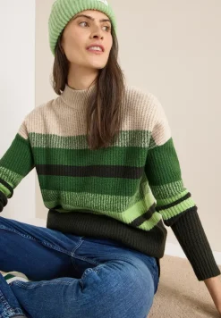 Gestreifter Mouliné Pullover