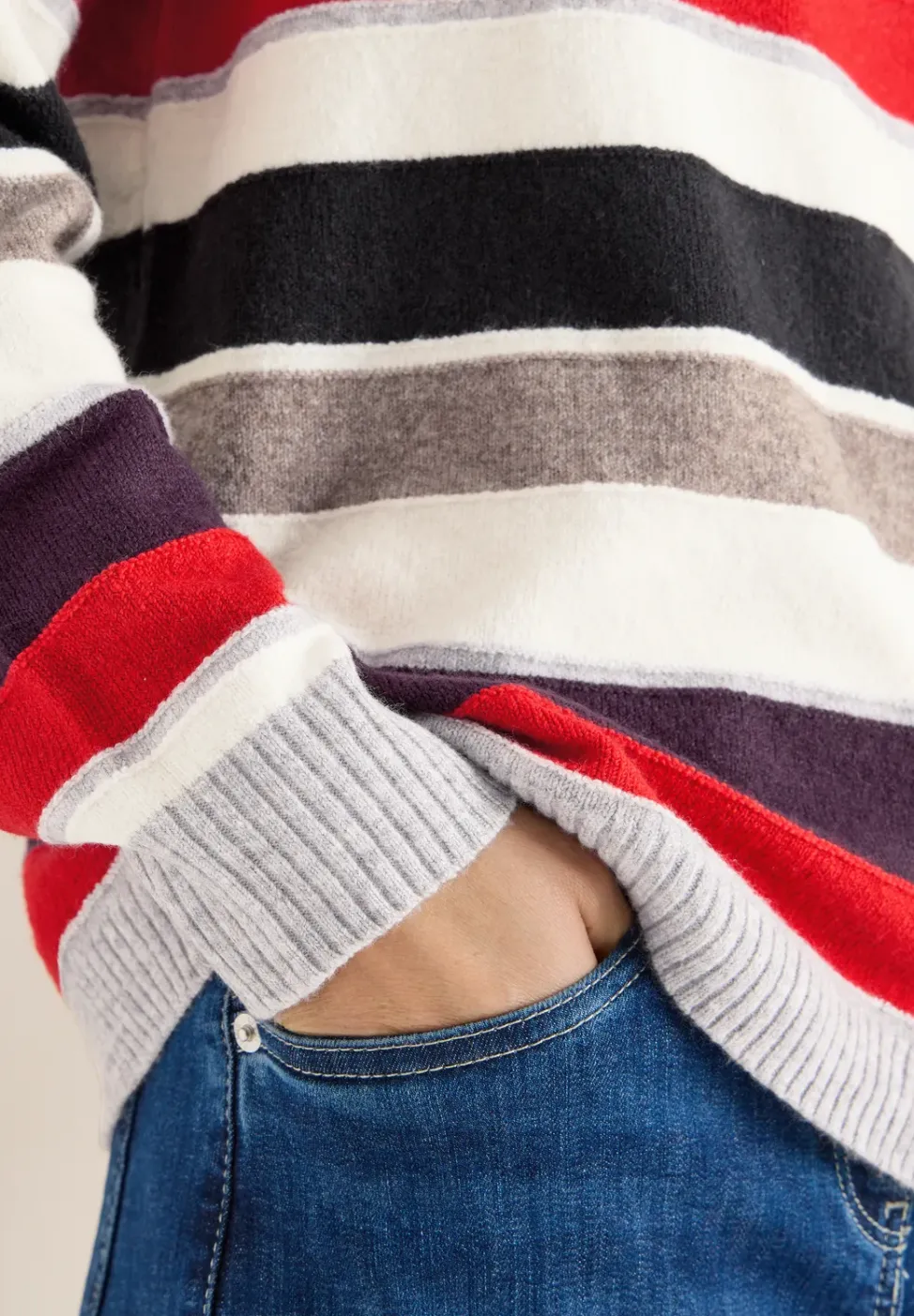 Gestreifter Pullover