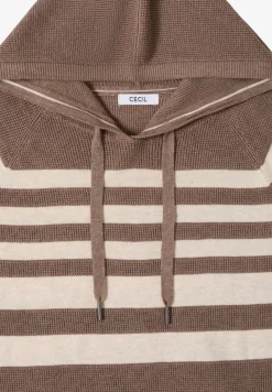 Gestreifter Struktur-Hoodie