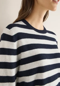 Gestreifter Melange Pullover