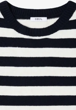 Gestreifter Melange Pullover