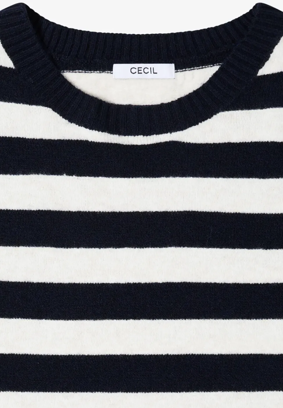 Gestreifter Melange Pullover