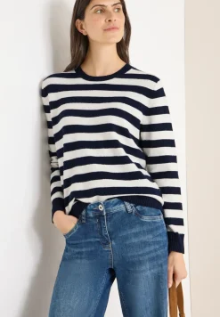 Gestreifter Melange Pullover