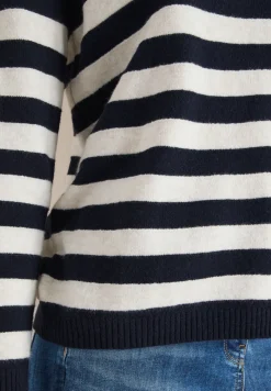 Gestreifter Melange Pullover