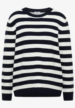 Gestreifter Melange Pullover
