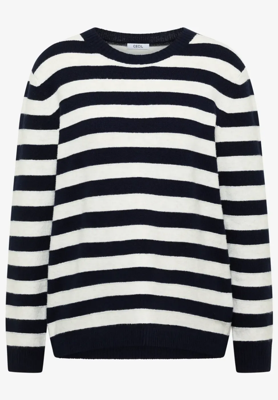 Gestreifter Melange Pullover